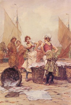 フィッシュワイブの女性たち ケンメラー・フレデリック・ヘンドリック Oil Paintings